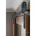 Bypass Sliding Barn Door Hardware Double Wood Doors One-Piece Rail Track Kit